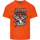 Less Talk More Chalk Funny 9-Ball Pool Kids T-Shirt Childrens Orange