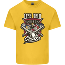 Less Talk More Chalk Funny 9-Ball Pool Kids T-Shirt Childrens Yellow