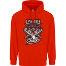 Less Talk More Chalk Funny 9-Ball Pool Mens 80% Cotton Hoodie Bright Red