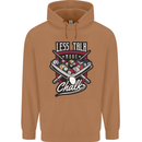 Less Talk More Chalk Funny 9-Ball Pool Mens 80% Cotton Hoodie Caramel Latte