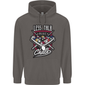 Less Talk More Chalk Funny 9-Ball Pool Mens 80% Cotton Hoodie Charcoal