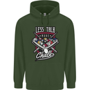 Less Talk More Chalk Funny 9-Ball Pool Mens 80% Cotton Hoodie Forest Green