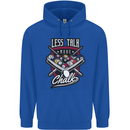 Less Talk More Chalk Funny 9-Ball Pool Mens 80% Cotton Hoodie Royal Blue