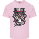 Less Talk More Chalk Funny 9-Ball Pool Mens Cotton T-Shirt Tee Top Light Pink