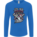 Less Talk More Chalk Funny 9-Ball Pool Mens Long Sleeve T-Shirt Royal Blue