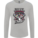 Less Talk More Chalk Funny 9-Ball Pool Mens Long Sleeve T-Shirt Sports Grey