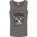 Less Talk More Chalk Funny 9-Ball Pool Mens Vest Tank Top Charcoal
