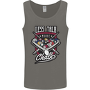 Less Talk More Chalk Funny 9-Ball Pool Mens Vest Tank Top Charcoal