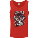 Less Talk More Chalk Funny 9-Ball Pool Mens Vest Tank Top Red