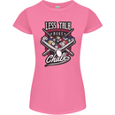 Less Talk More Chalk Funny 9-Ball Pool Womens Petite Cut T-Shirt Azalea