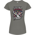 Less Talk More Chalk Funny 9-Ball Pool Womens Petite Cut T-Shirt Charcoal