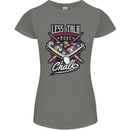 Less Talk More Chalk Funny 9-Ball Pool Womens Petite Cut T-Shirt Charcoal