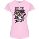 Less Talk More Chalk Funny 9-Ball Pool Womens Petite Cut T-Shirt Light Pink