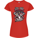 Less Talk More Chalk Funny 9-Ball Pool Womens Petite Cut T-Shirt Red