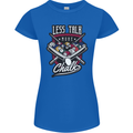 Less Talk More Chalk Funny 9-Ball Pool Womens Petite Cut T-Shirt Royal Blue