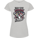 Less Talk More Chalk Funny 9-Ball Pool Womens Petite Cut T-Shirt Sports Grey