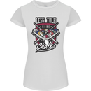 Less Talk More Chalk Funny 9-Ball Pool Womens Petite Cut T-Shirt White