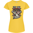Less Talk More Chalk Funny 9-Ball Pool Womens Petite Cut T-Shirt Yellow