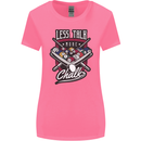 Less Talk More Chalk Funny 9-Ball Pool Womens Wider Cut T-Shirt Azalea