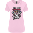 Less Talk More Chalk Funny 9-Ball Pool Womens Wider Cut T-Shirt Light Pink