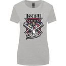 Less Talk More Chalk Funny 9-Ball Pool Womens Wider Cut T-Shirt Sports Grey
