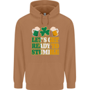 Let's Get Ready Stumble St. Patrick's Day Mens 80% Cotton Hoodie Caramel Latte