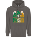 Let's Get Ready Stumble St. Patrick's Day Mens 80% Cotton Hoodie Charcoal