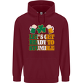 Let's Get Ready Stumble St. Patrick's Day Mens 80% Cotton Hoodie Maroon