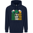 Let's Get Ready Stumble St. Patrick's Day Mens 80% Cotton Hoodie Navy Blue