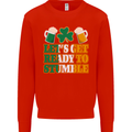 Let's Get Ready Stumble St. Patrick's Day Mens Sweatshirt Jumper Bright Red
