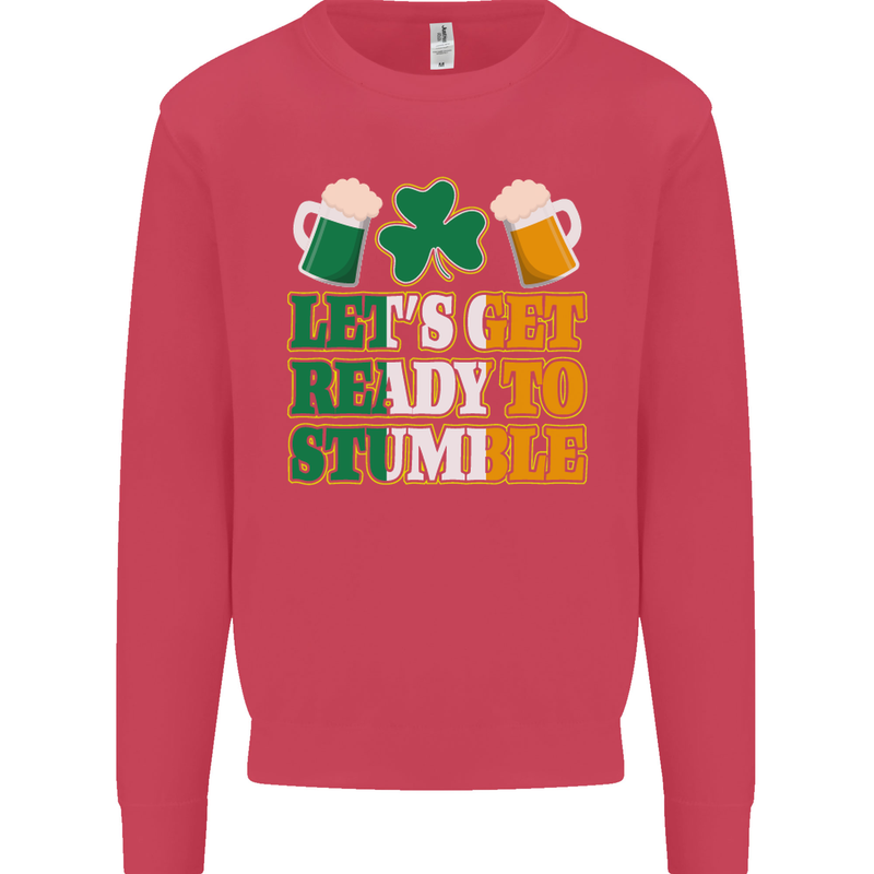 Let's Get Ready Stumble St. Patrick's Day Mens Sweatshirt Jumper Heliconia