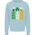 Let's Get Ready Stumble St. Patrick's Day Mens Sweatshirt Jumper Light Blue