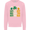 Let's Get Ready Stumble St. Patrick's Day Mens Sweatshirt Jumper Light Pink