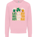Let's Get Ready Stumble St. Patrick's Day Mens Sweatshirt Jumper Light Pink