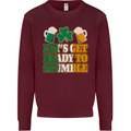 Let's Get Ready Stumble St. Patrick's Day Mens Sweatshirt Jumper Maroon