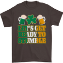 Let's Get Ready Stumble St. Patrick's Day Mens T-Shirt Cotton Gildan Dark Chocolate