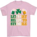 Let's Get Ready Stumble St. Patrick's Day Mens T-Shirt Cotton Gildan Light Pink