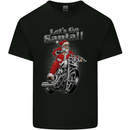 Let's Go Santa  Motorbike Motorcycle Biker Kids T-Shirt Childrens Black