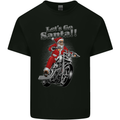 Let's Go Santa  Motorbike Motorcycle Biker Mens Cotton T-Shirt Tee Top Black