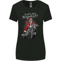 Let's Go Santa  Motorbike Motorcycle Biker Womens Wider Cut T-Shirt Black