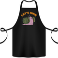 Let's Hike Funny Slug Trekking Walking Cotton Apron 100% Organic Black