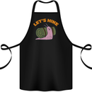 Let's Hike Funny Slug Trekking Walking Cotton Apron 100% Organic Black