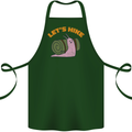 Let's Hike Funny Slug Trekking Walking Cotton Apron 100% Organic Forest Green