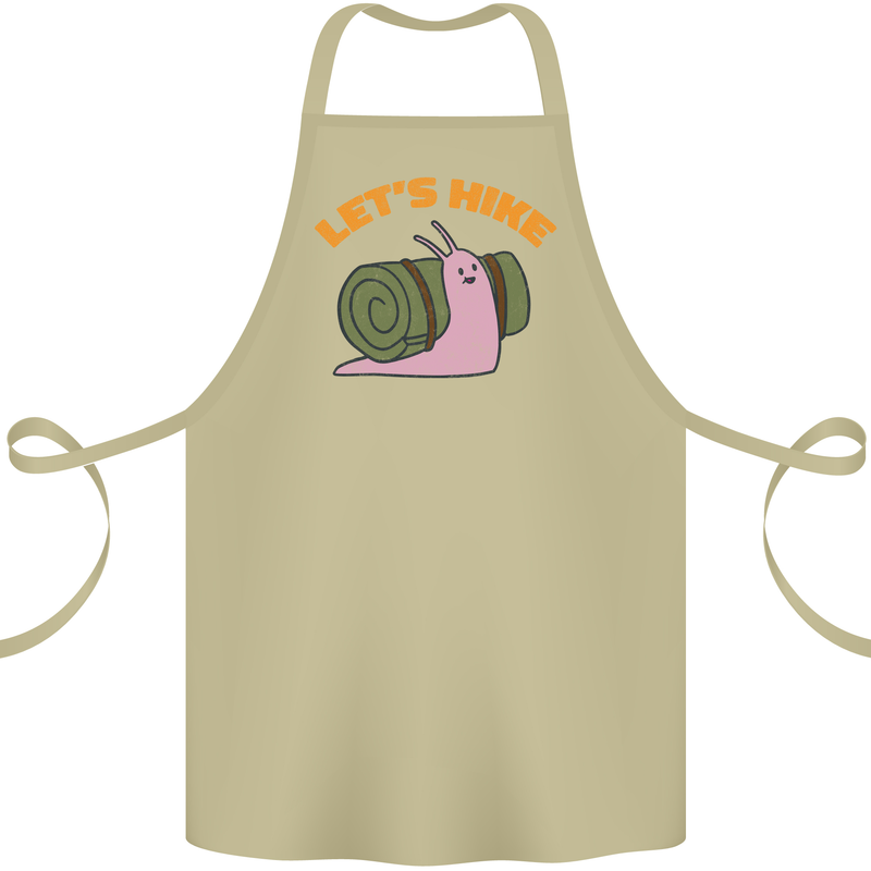 Let's Hike Funny Slug Trekking Walking Cotton Apron 100% Organic Khaki