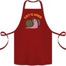 Let's Hike Funny Slug Trekking Walking Cotton Apron 100% Organic Maroon