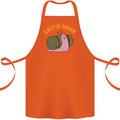 Let's Hike Funny Slug Trekking Walking Cotton Apron 100% Organic Orange