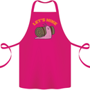 Let's Hike Funny Slug Trekking Walking Cotton Apron 100% Organic Pink