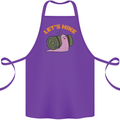 Let's Hike Funny Slug Trekking Walking Cotton Apron 100% Organic Purple