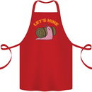 Let's Hike Funny Slug Trekking Walking Cotton Apron 100% Organic Red