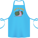 Let's Hike Funny Slug Trekking Walking Cotton Apron 100% Organic Turquoise
